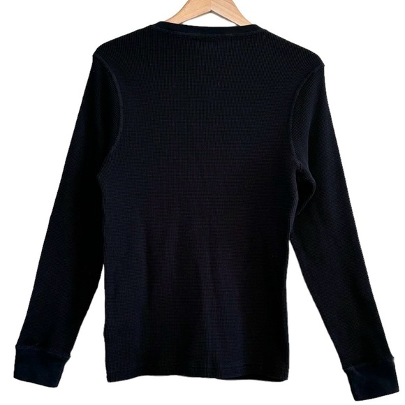🌈 6/$60, JCrew Heavy Weight, Thermal, Base Layer Shirt, Black, Large - Picture 2 of 4